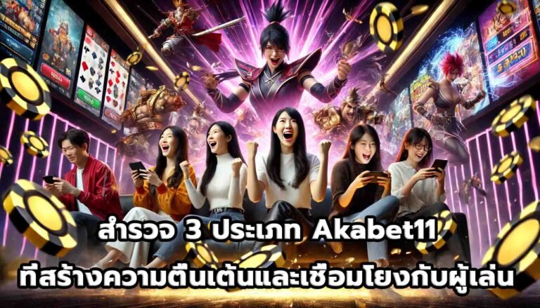 สำรวจ 3 ประเภท Akabet11 ที่สร้างความตื่นเต้นและเชื่อมโยงกับผู้เล่น-11
